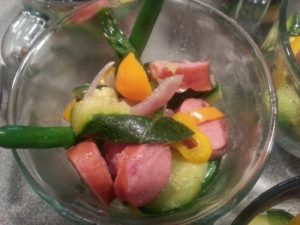 Sausage & Steamed Veggie Cups Recipe